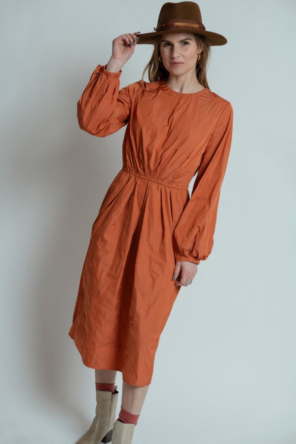 Odeeh Papaya Duchesse Dress