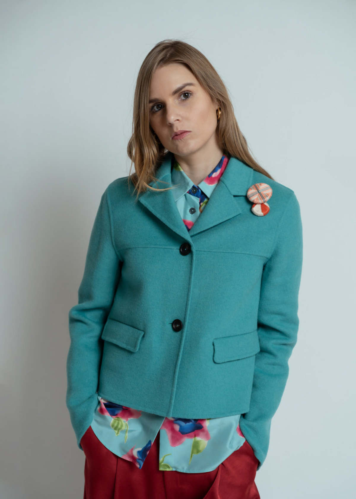 Odeeh Double Face Jacket - Pool - Image 1 of 5