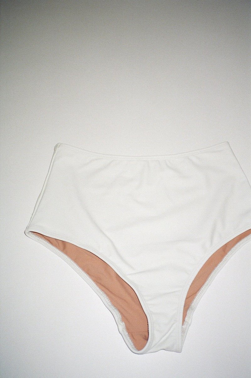NU SWIM Liza Top & High Rise Bottom - Bone | Garmentory