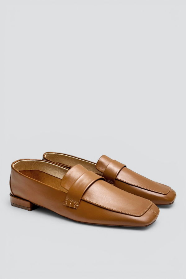 INTENTIONALLY __________. Caramel Pinky Loafer