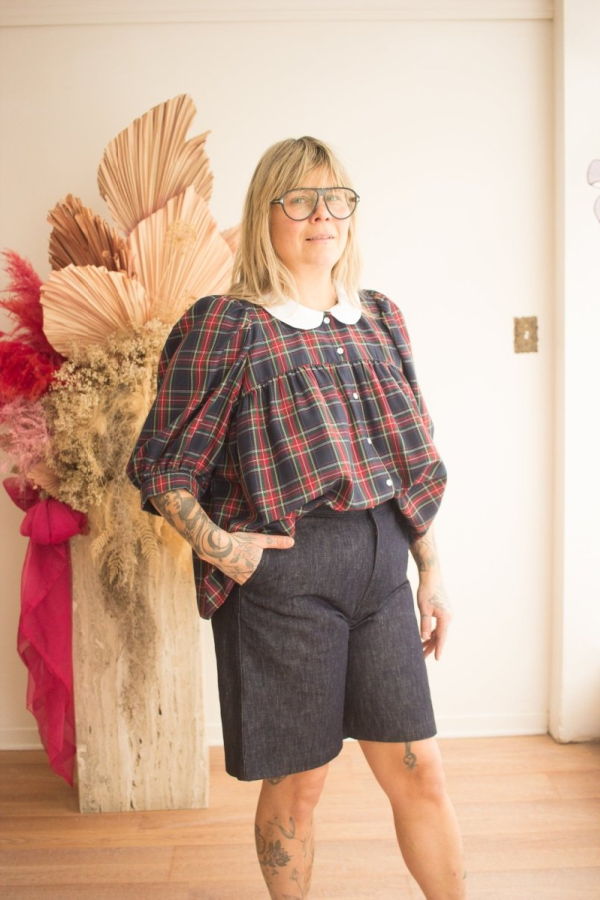 Naked & Famous Andie Linen Denim Shorts