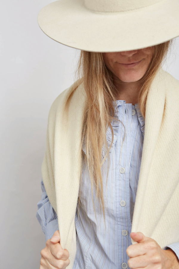 Andes 100% Llama Scarf - Off White