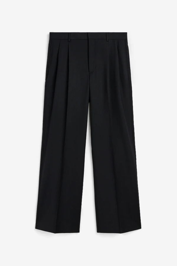 Sunflower Wide Pleated Trouser Tropical Wool