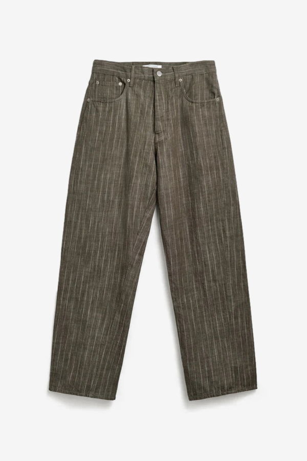 Sunflower Wide Twist Jeans - Stripe Khaki