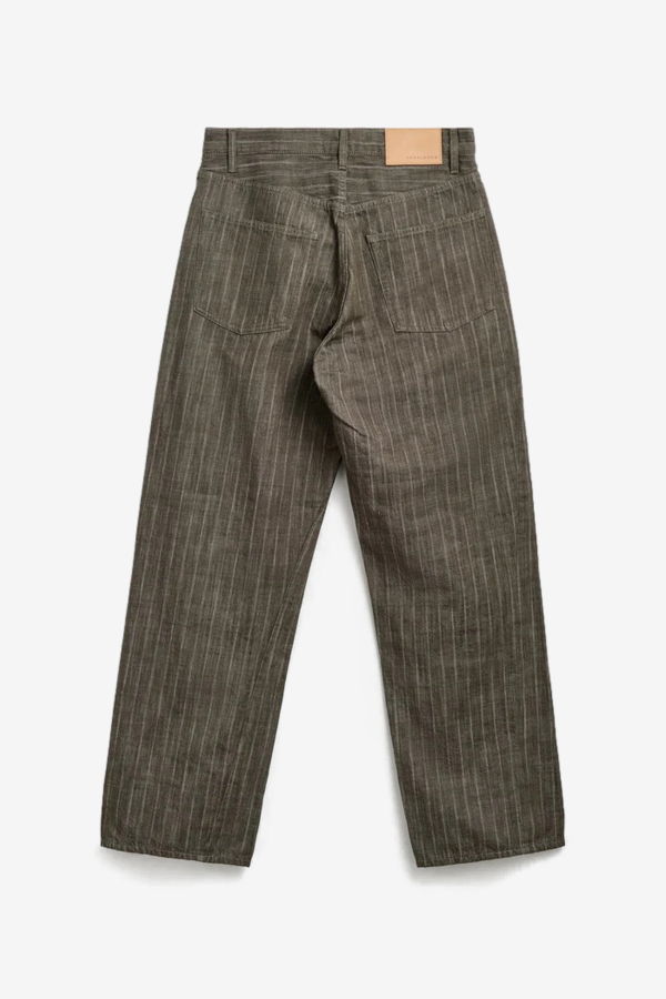 Sunflower Wide Twist Jeans - Stripe Khaki