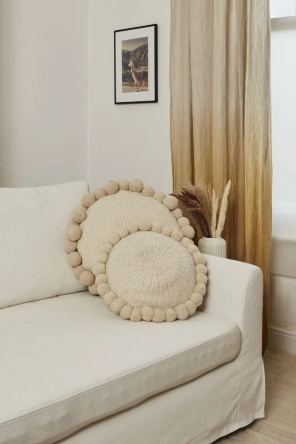 Andes Valle Pom Pom Cushion