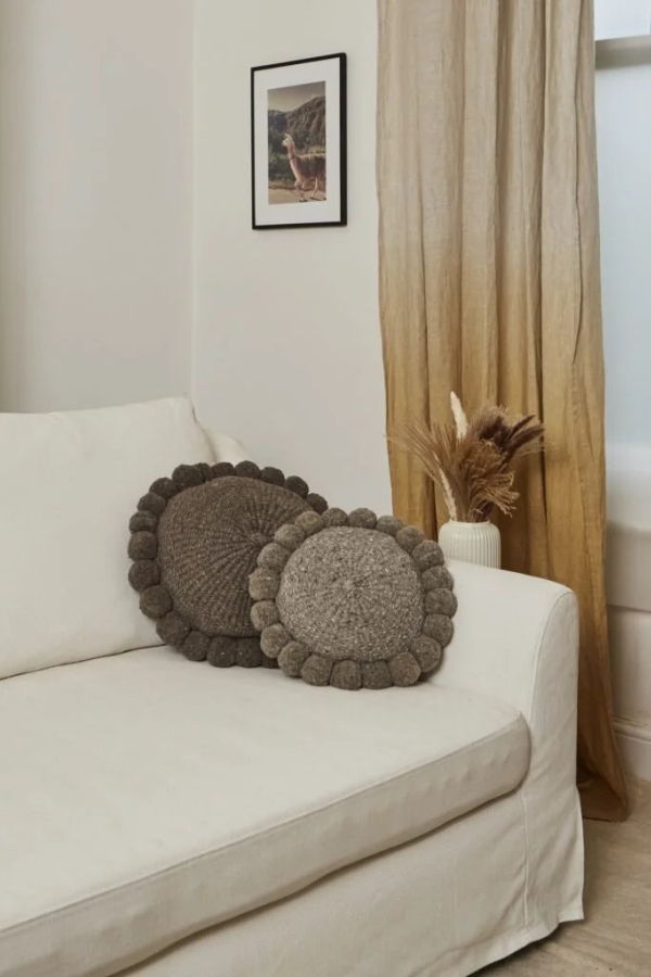 Andes Valle Pom Pom Cushion