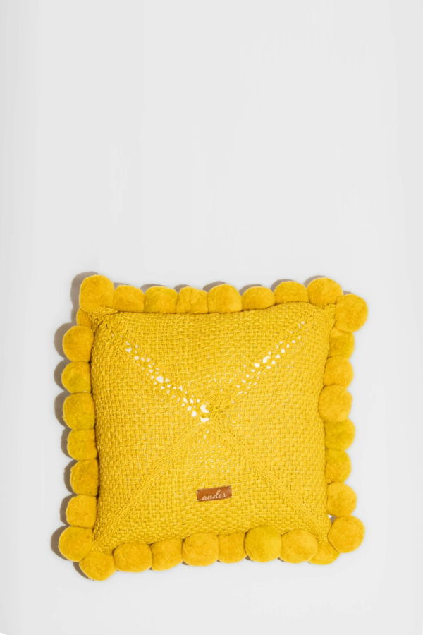 Andes Valle Pom Pom Cushion