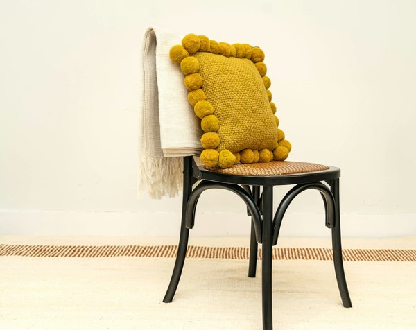 Andes Valle Pom Pom Cushion