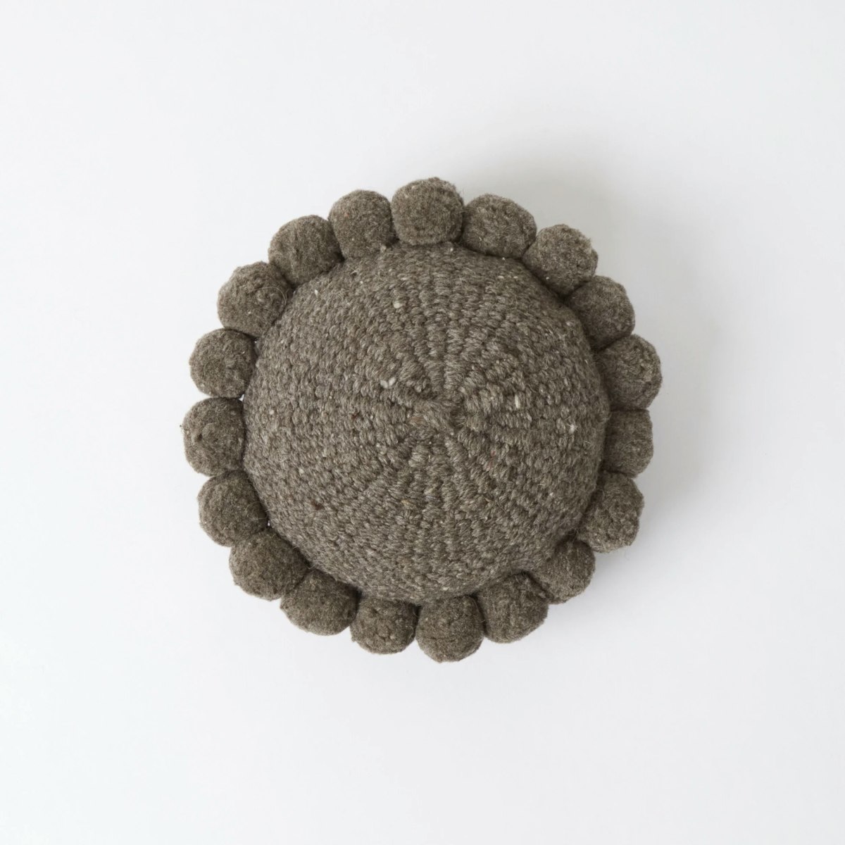Andes Valle Pom Pom Cushion - Dark Grey - Image 1 of 3
