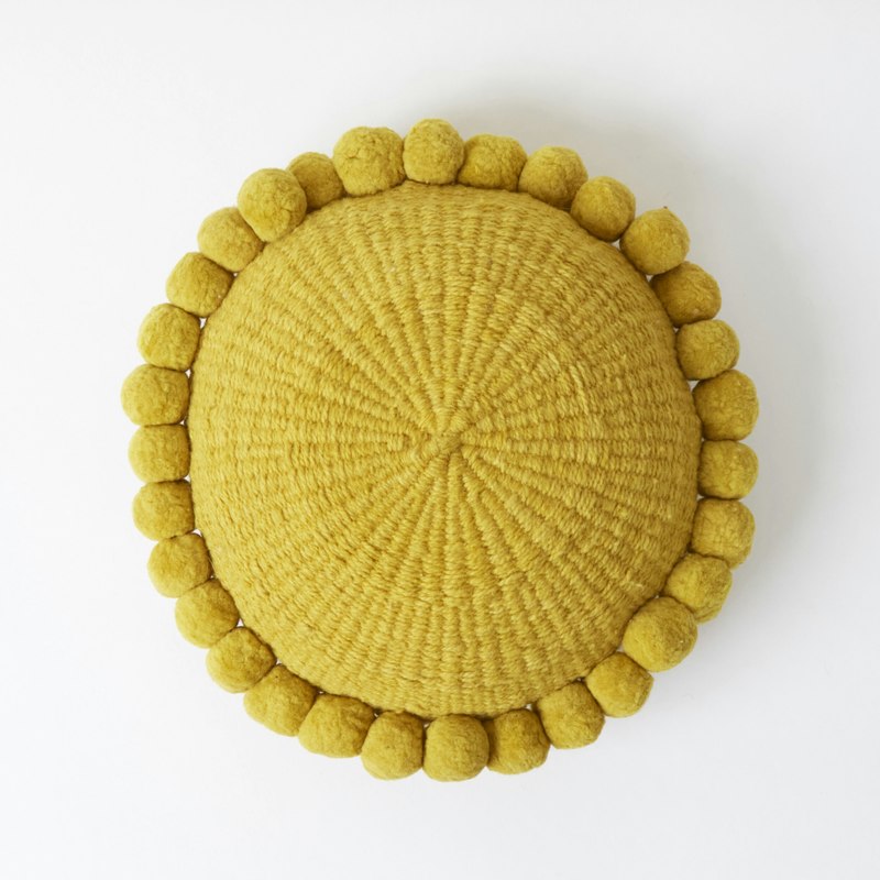 Andes Valle Pom Pom Cushion