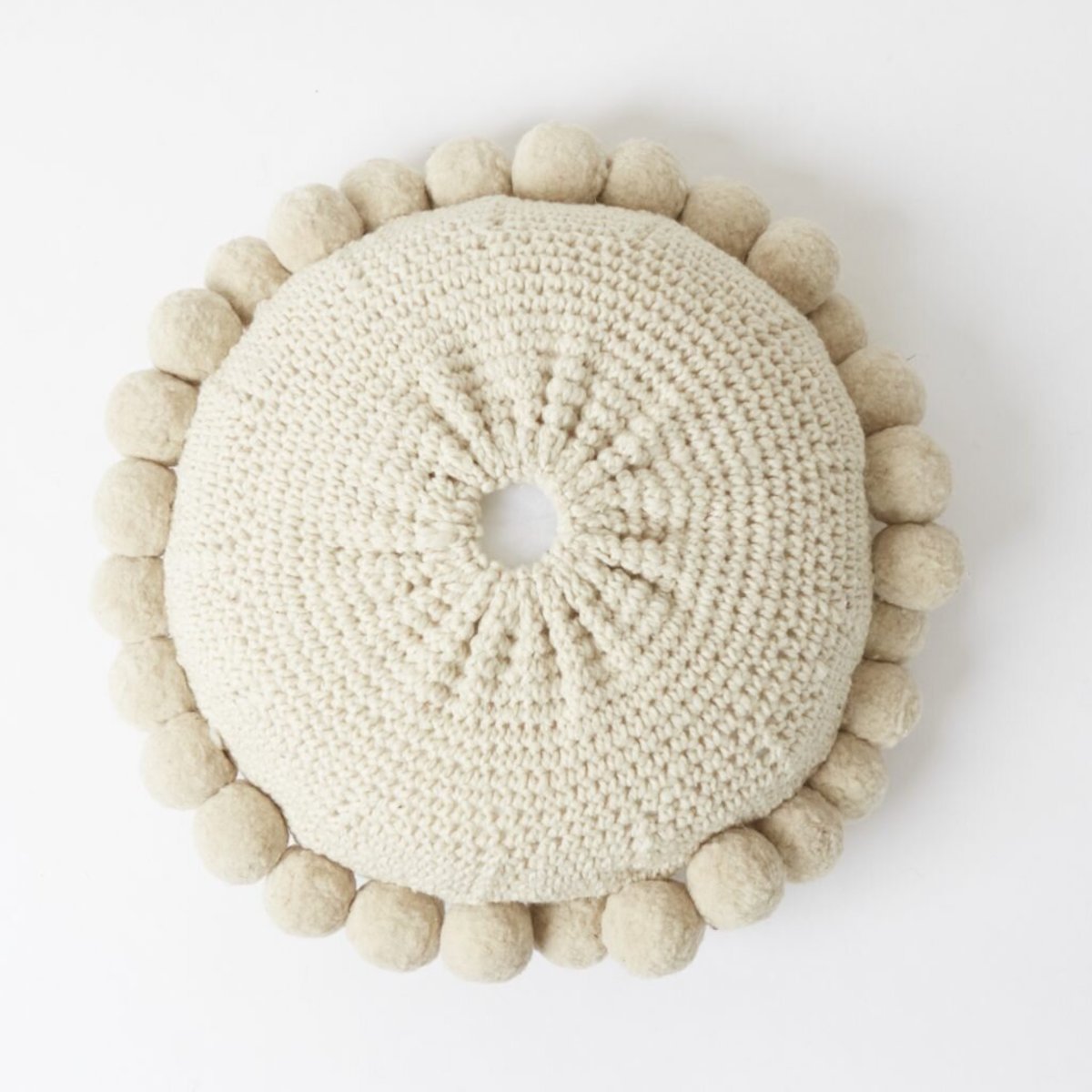 Andes Valle Pom Pom Cushion - Image 4 of 4