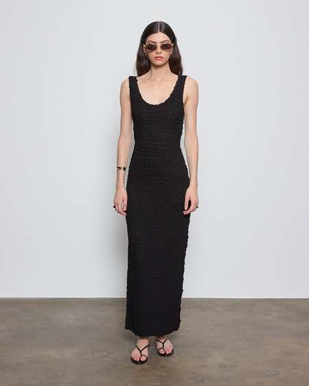 enza costa japanese yoryu chiffon dress Enza Costa Japanese Yoryu Chiffon Dress - Black