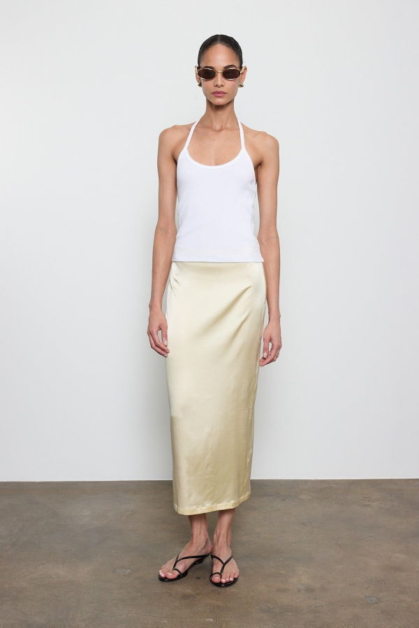 Enza Costa Lustre Column Skirt - Flan