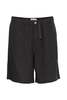SOLID Allan Elas Linen Drawstring Shorts - Black - Thumbnail 6