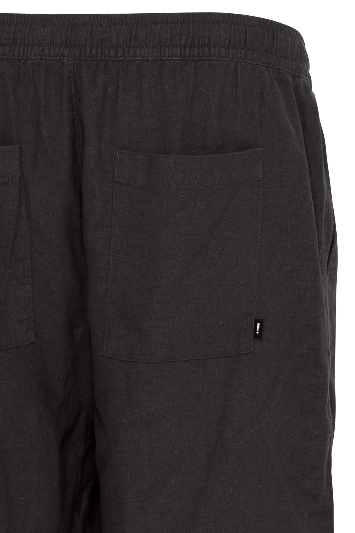 SOLID Allan Elas Linen Drawstring Shorts - Black - Image 8 of 8