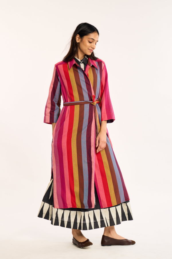 RUJUTA SHETH Stella Wrap Dress | Margo Stripes