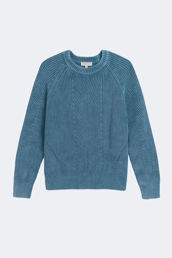 demylee Chelsea Washed Cotton Sweater - Denim