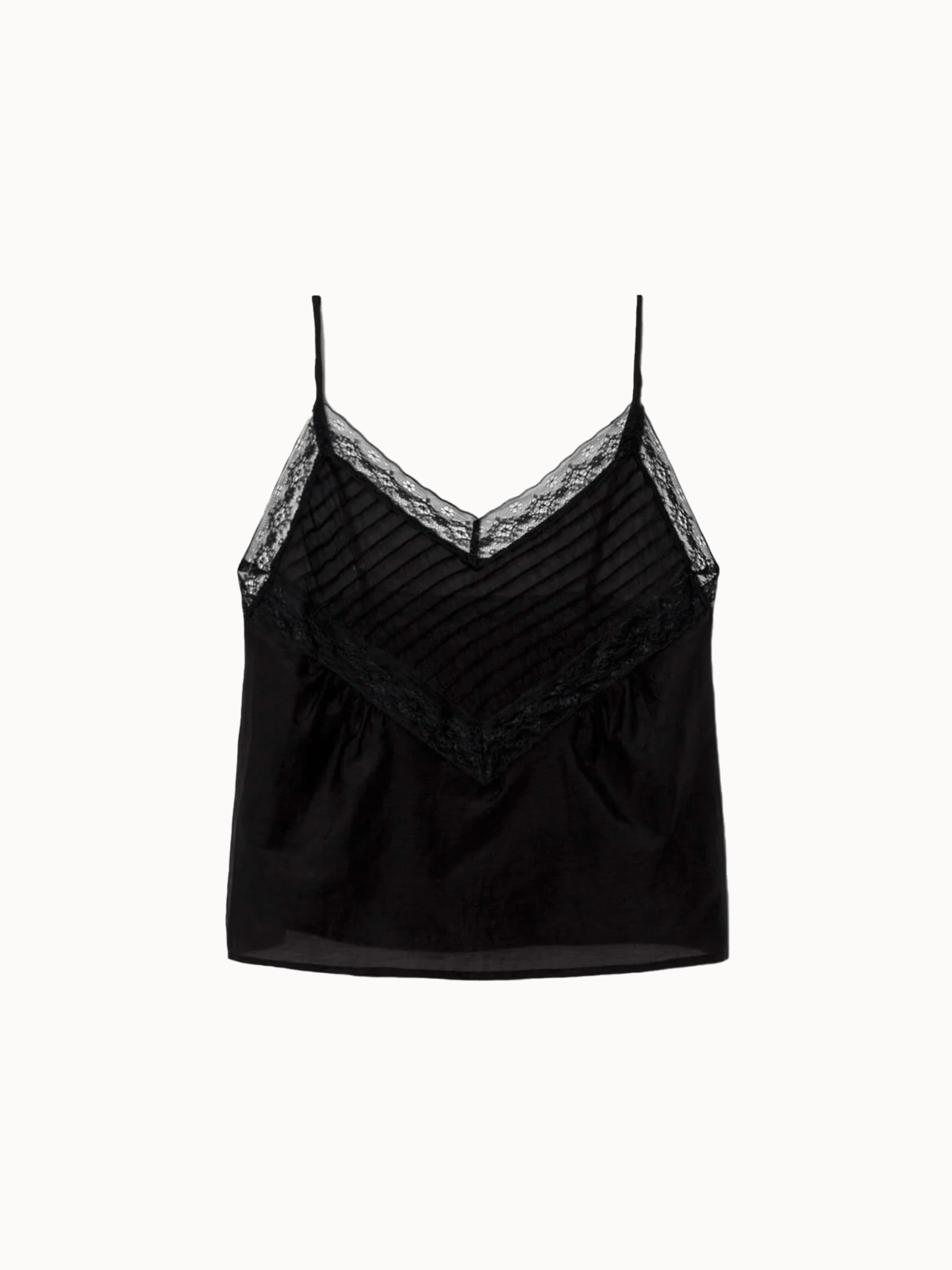 RE/DONE Sofia Cami Top - Black - Image 1 of 3