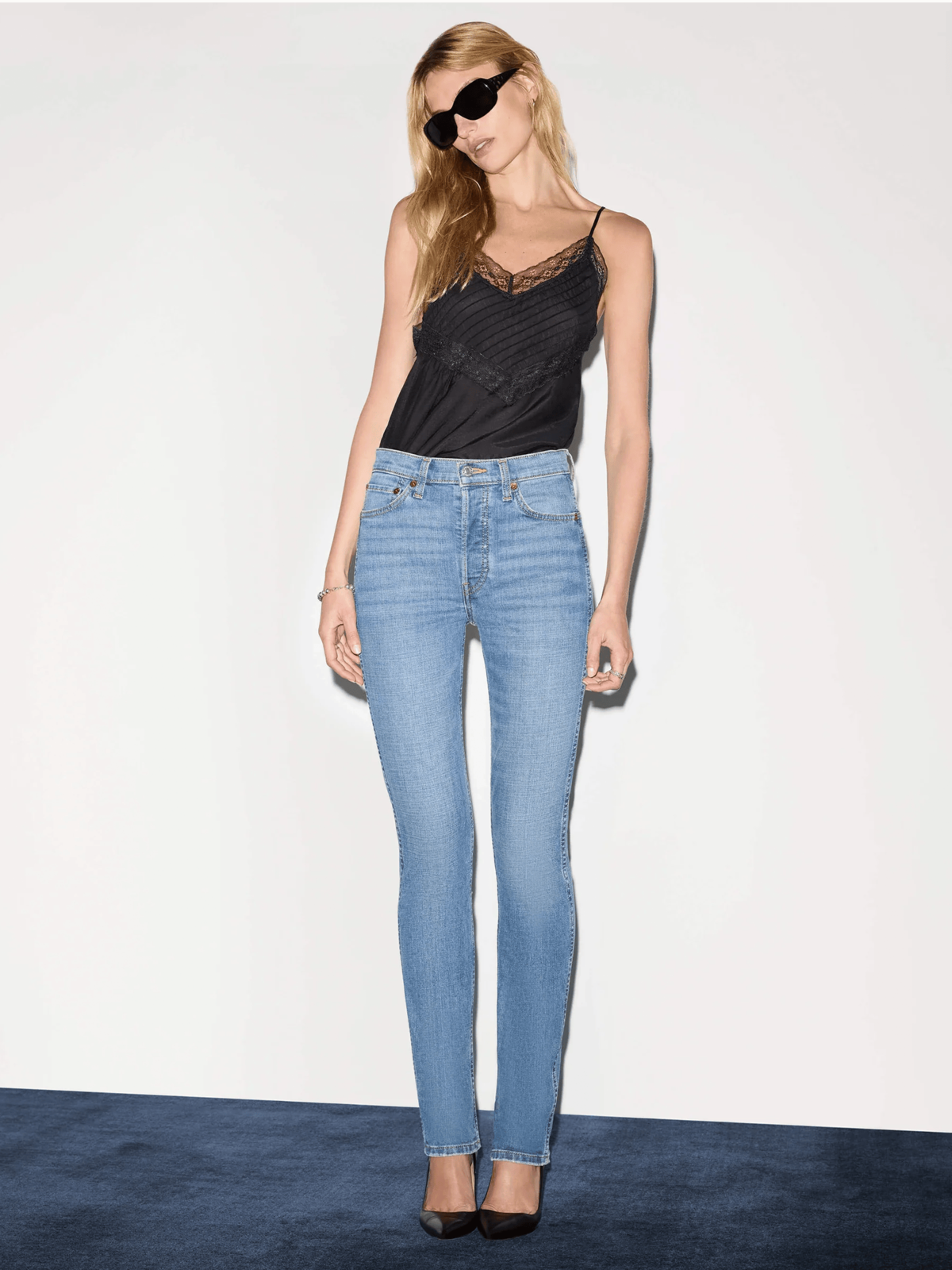 RE/DONE Sofia Cami Top - Black - Image 3 of 3