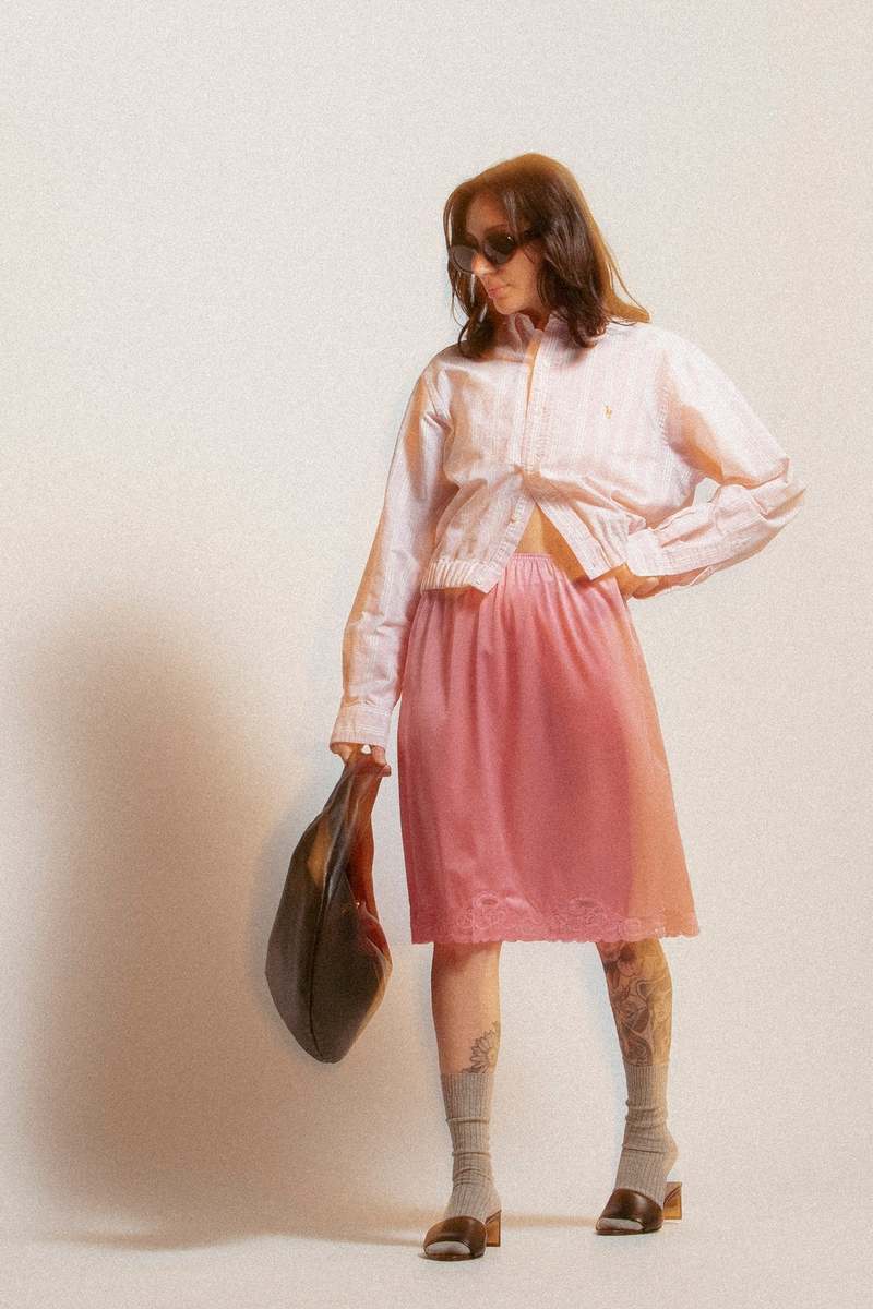 Vintage Skirt Slip - Pink
