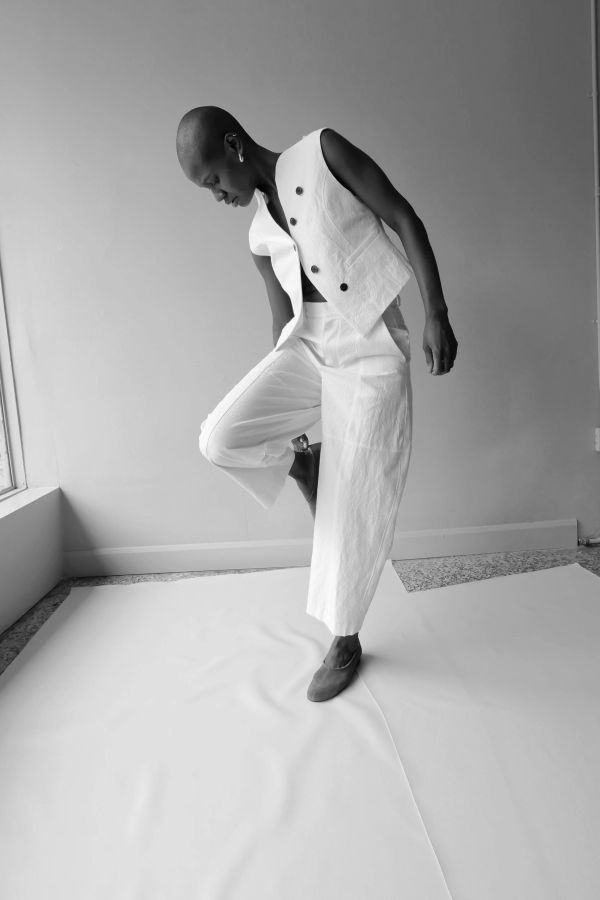 AKIRANAKA Miriam Panel Pants - Off White