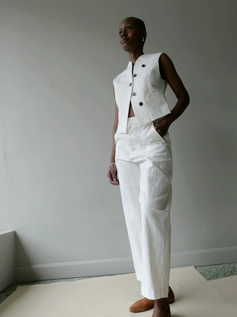 AKIRANAKA Miriam Panel Pants - Off White