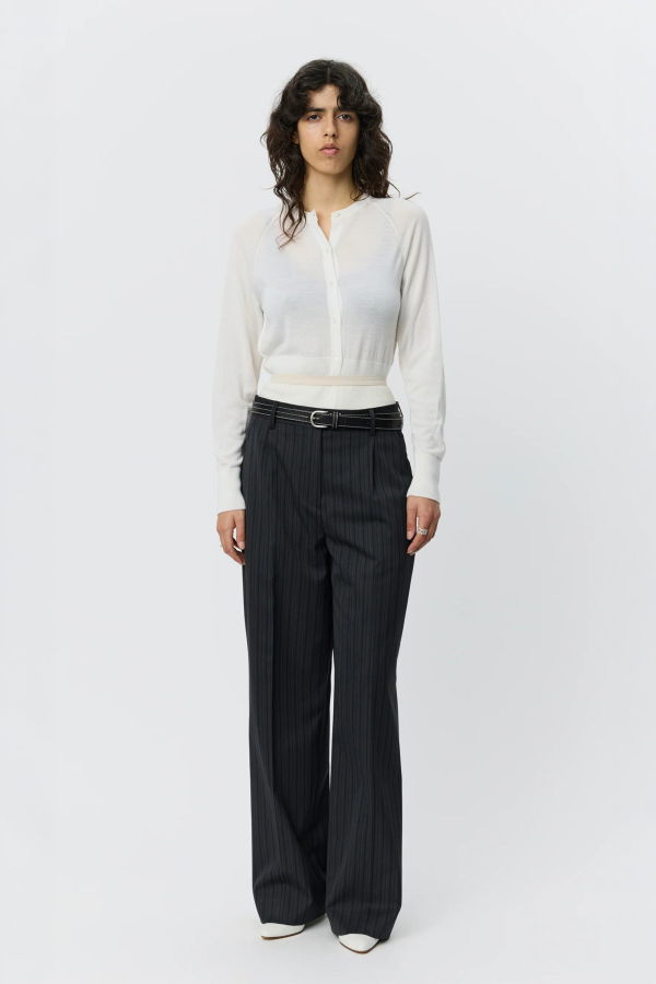 mfpen Primary Trousers Wide Grey Double Stripe