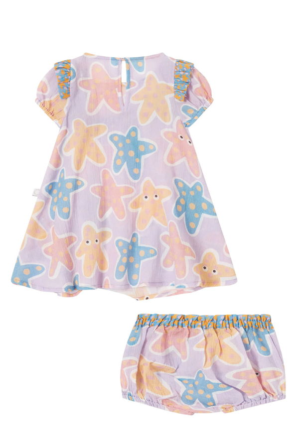 KIDS STELLA MCCARTNEY Baby Dress Starfish Print - Purple