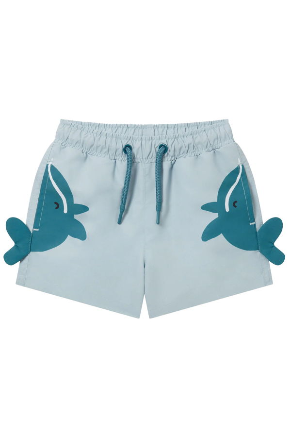 KIDS STELLA MCCARTNEY Whale Print Swim Shorts - Blue