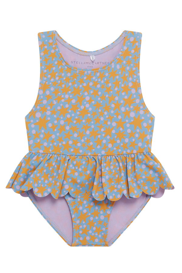 KIDS STELLA MCCARTNEY Baby Swimsuit Stars And Dots Print - Blue
