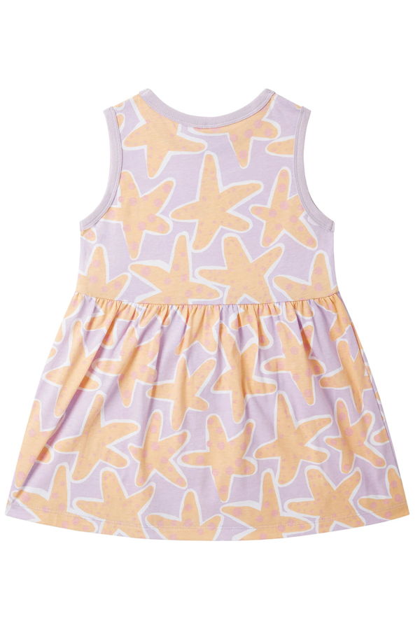 KIDS STELLA MCCARTNEY Jersey Dress Starfish Print Dress - Purple