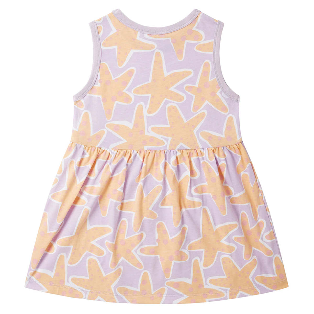 KIDS STELLA MCCARTNEY Jersey Dress Starfish Print Dress - Purple - Image 2 of 4
