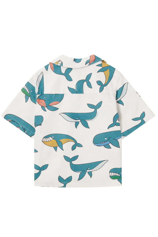KIDS STELLA MCCARTNEY Whale Print Shirt - White