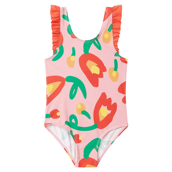 KIDS STELLA MCCARTNEY Tulips Print Swimsuit - Pink