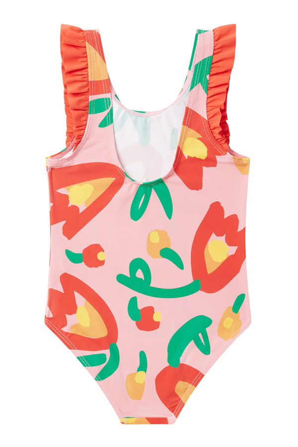 KIDS STELLA MCCARTNEY Tulips Print Swimsuit - Pink