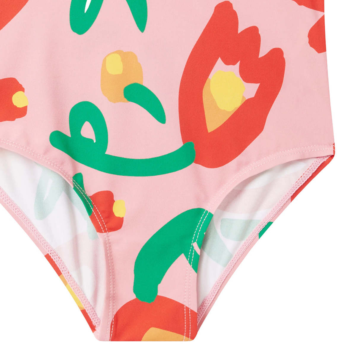 KIDS STELLA MCCARTNEY Tulips Print Swimsuit - Pink - Image 4 of 4
