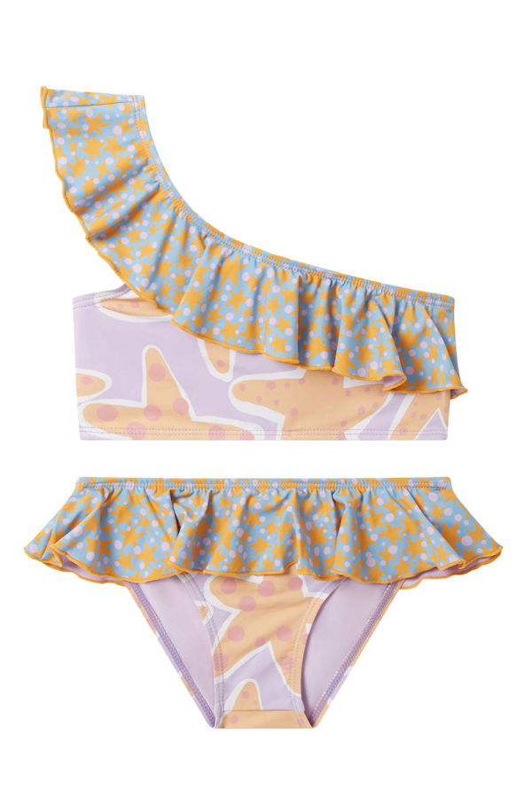 KIDS STELLA MCCARTNEY Starfish Print Two Piece Swimsuit - Purple