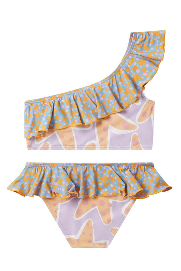 KIDS STELLA MCCARTNEY Starfish Print Two Piece Swimsuit - Purple