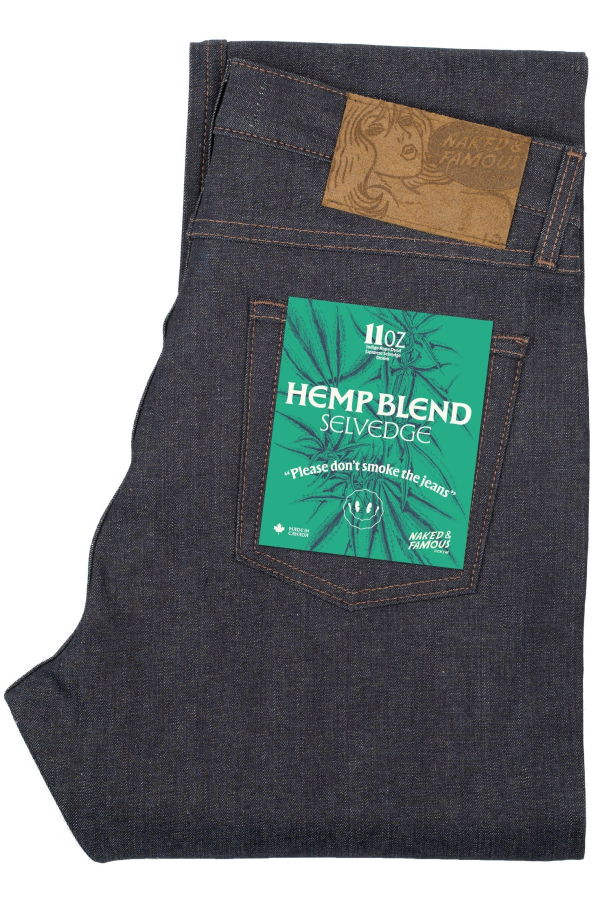 Naked & Famous True Guy Hemp Blend Selvedge Jeans - Indigo