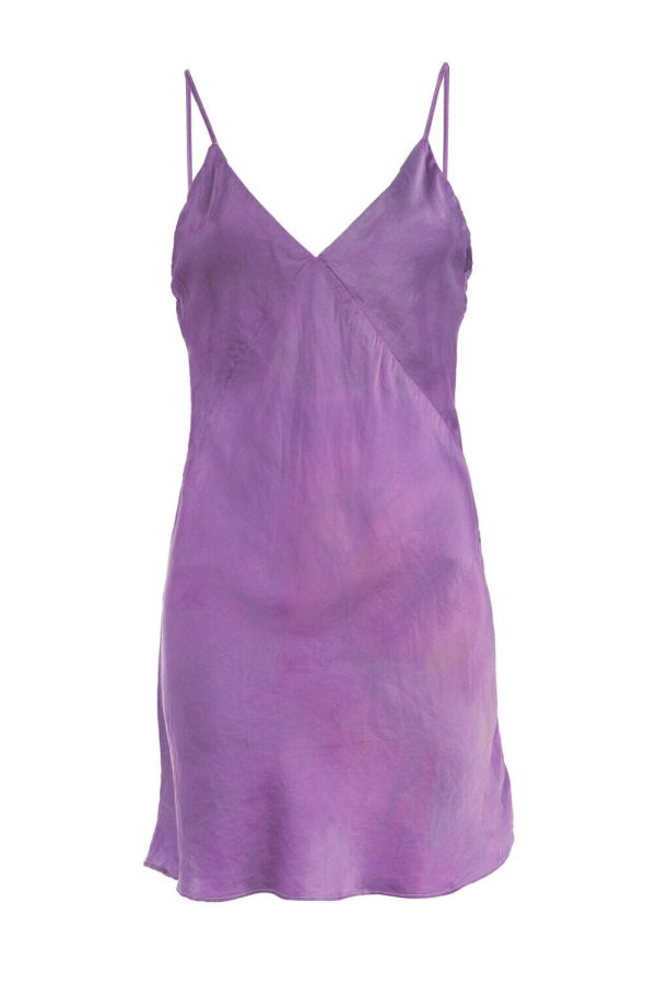 abacaxi Cochineal-Dyed Silk Slip Dress