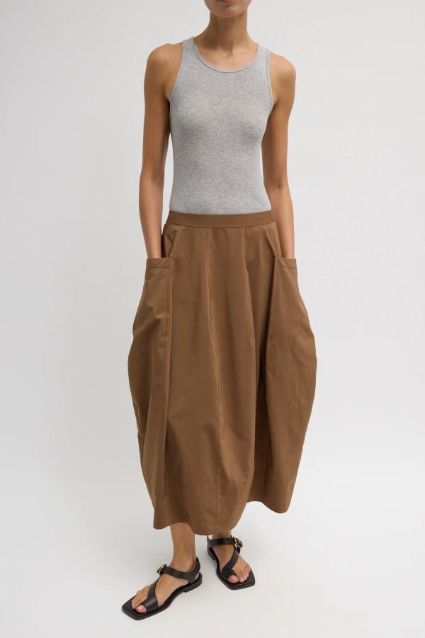 Tibi Nylon Lantern Skirt