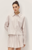 elodie Danika Shirt - Taupe Striped - Thumbnail 1