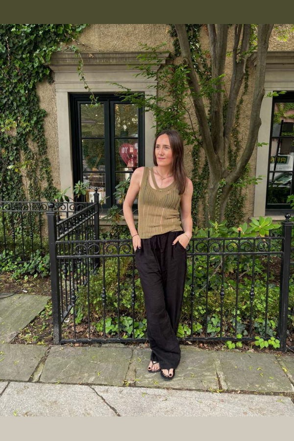 Des Phemmes Rib Knit Tank Top