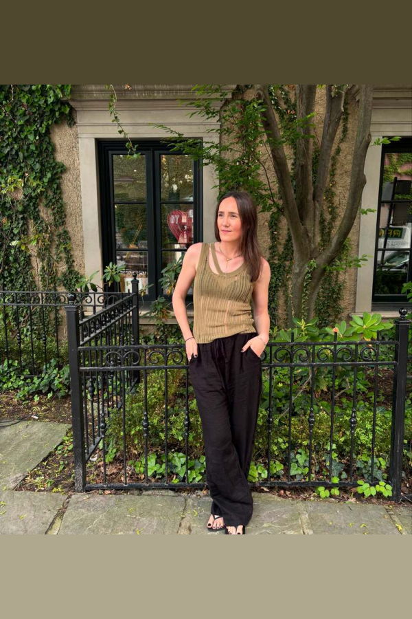 Des Phemmes Rib Knit Tank Top