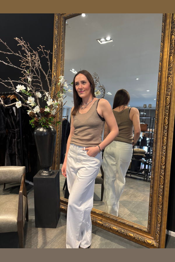 ELY ELY Madge Cashmere Tank - Fungi