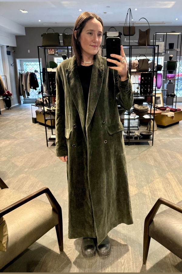 Uma Wang Velvet Camelot Coat