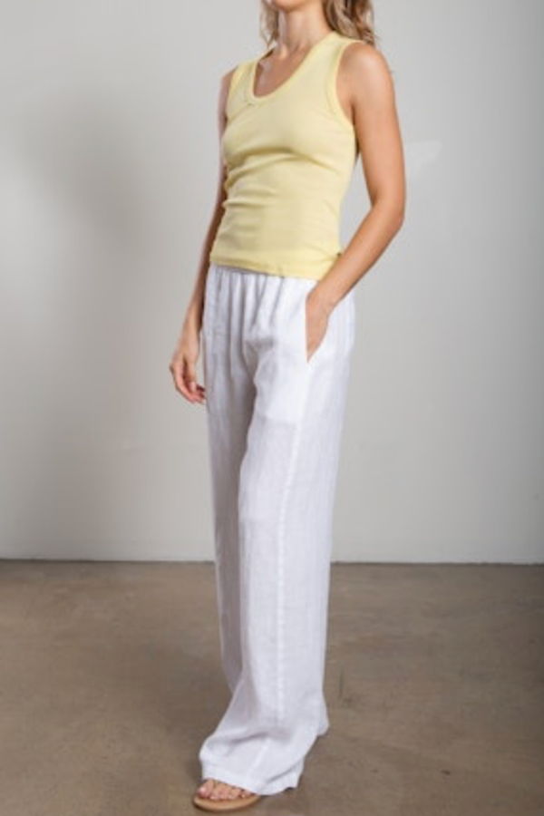 Pharaoh Francine Pant in Heritage Linen - White