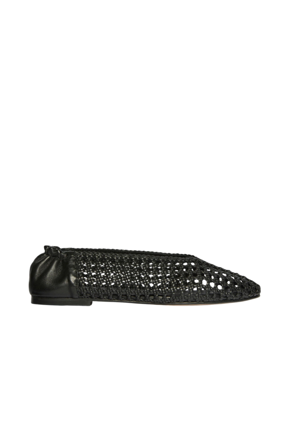 Freda Salvador Riley Black Woven Ballet Flats