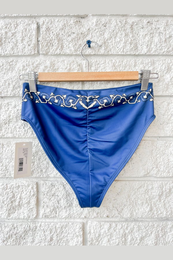 Sea NY Blaise Print Bikini Bottom - Navy